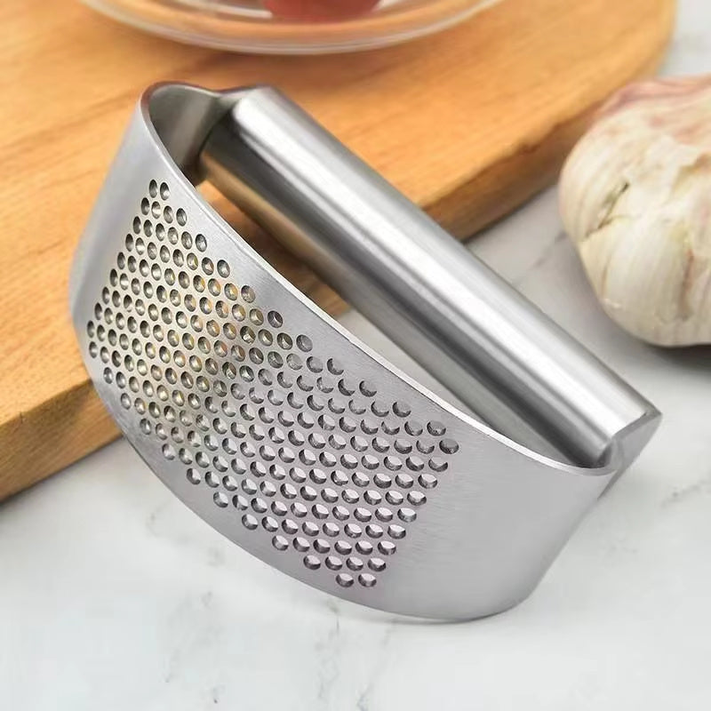 Stainless Steel Manual Garlic Press – Multifunctional Kitchen Tool